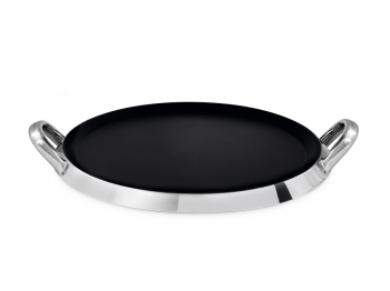 Non-stick round griddle with handles