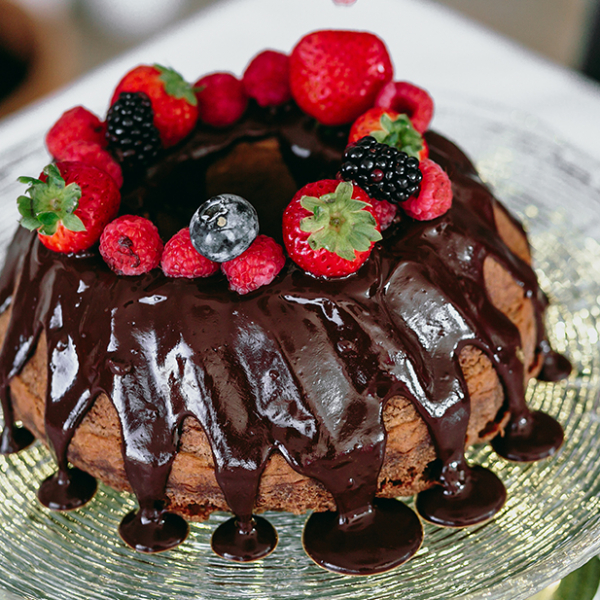 Chocolate Cake with red berries